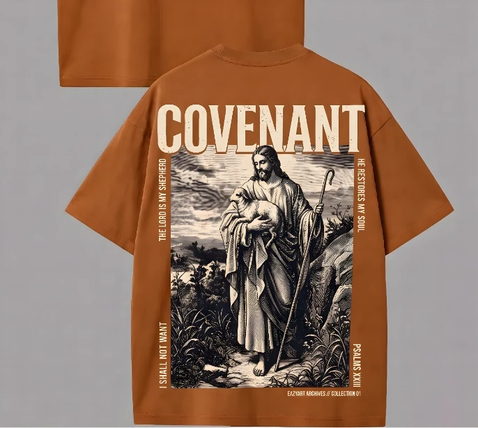 Covenant Sacred Boxy Tee - Costas com Estampa